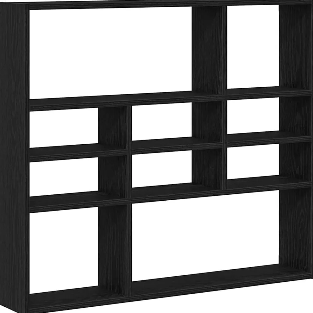 Boekenkasten & Wandplanken*vidaXL Wandschap 90x16x78 cm bewerkt hout kleur Zwart eiken