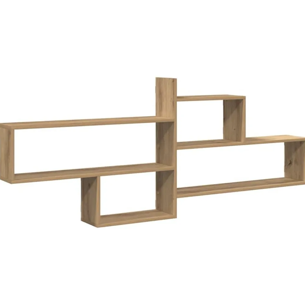 Wandschap 167,5x18x68 cm bewerkt hout artisanaal kleurig>vidaXL Outlet