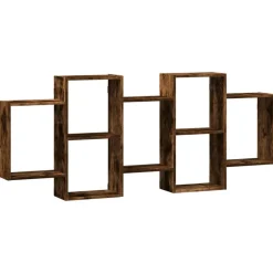 Boekenkasten & Wandplanken*vidaXL Wandschap 159x18x65 cm bewerkt hout kleurig Gerookt eiken