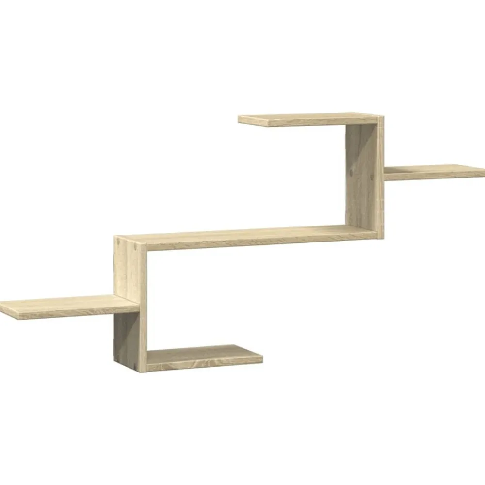 Wandschap 104x15x49 cm bewerkt hout kleurig>vidaXL Clearance