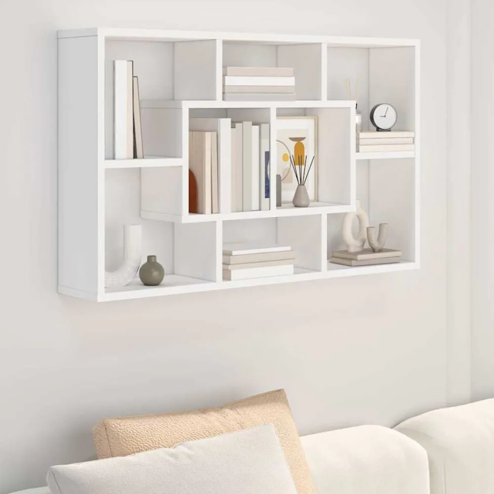 Kasten & Opbergmeubelen*vidaXL Wandschap 85x16x52,5 cm bewerkt hout Wit