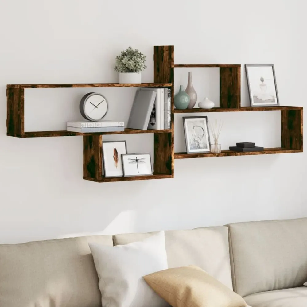 Wandschap 167,5x18x68 cm bewerkt hout kleurig>vidaXL Discount