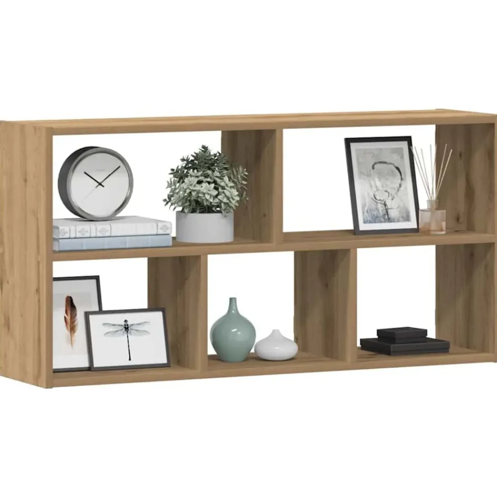 Boekenkasten & Wandplanken*vidaXL Wandschap 100x25x50 cm bewerkt hout artisanaal kleurig Eiken