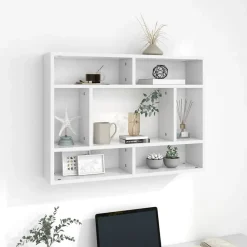 Boekenkasten & Wandplanken*vidaXL Wandschap 75x16x55 cm bewerkt hout Wit