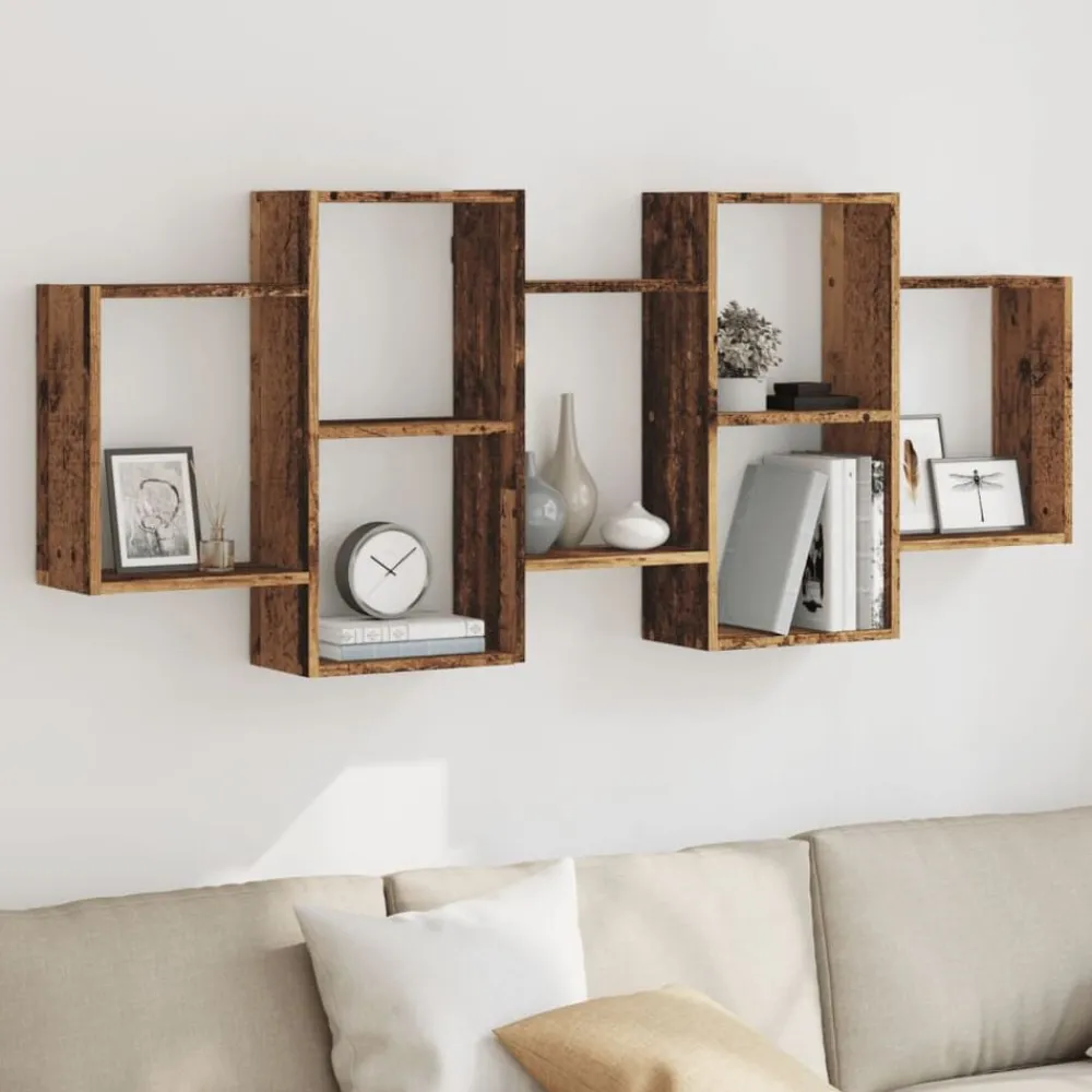 Boekenkasten & Wandplanken*vidaXL Wandschap 159x18x65 cm bewerkt hout kleurig Oud hout