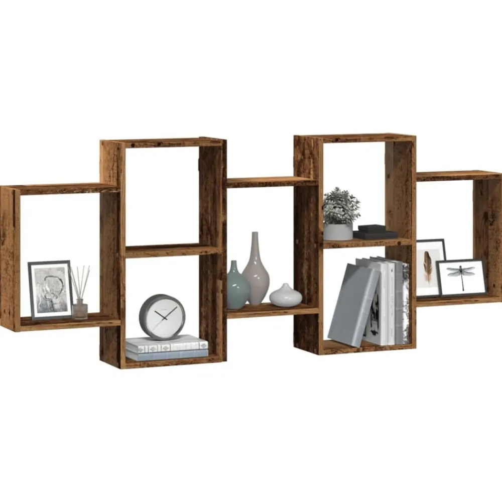 Boekenkasten & Wandplanken*vidaXL Wandschap 159x18x65 cm bewerkt hout kleurig Oud hout