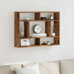 Boekenkasten & Wandplanken*vidaXL Wandschap 75x16x55 cm bewerkt hout kleurig Oud hout