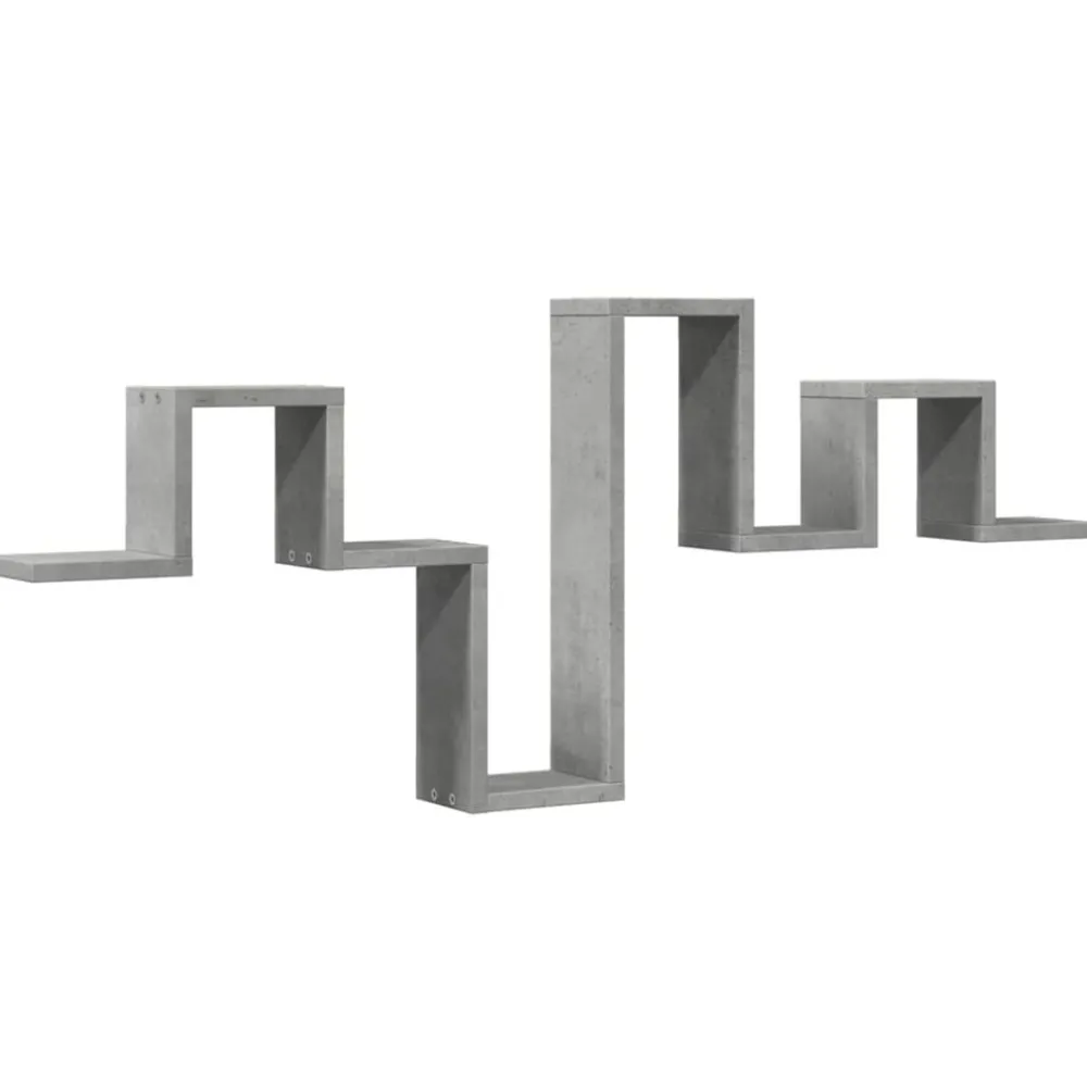 Boekenkasten & Wandplanken*vidaXL Wandschap 104,5x10x43 cm bewerkt hout Betongrijs