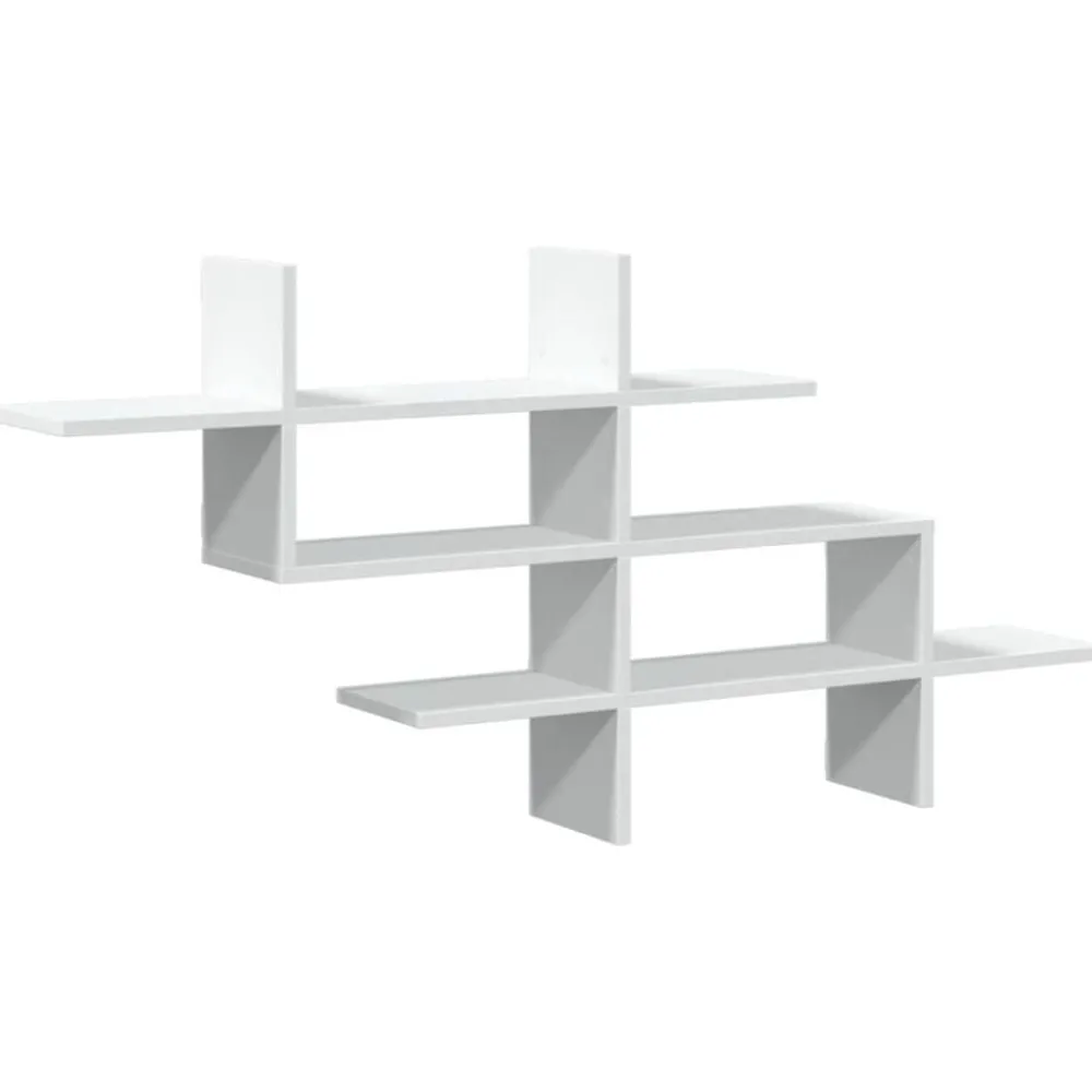 Wandschap 124,5x18x60,5 cm bewerkt hout>vidaXL New