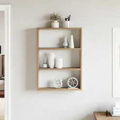 Wandschap 43x9x60 cm bewerkt hout><noscript><img width=