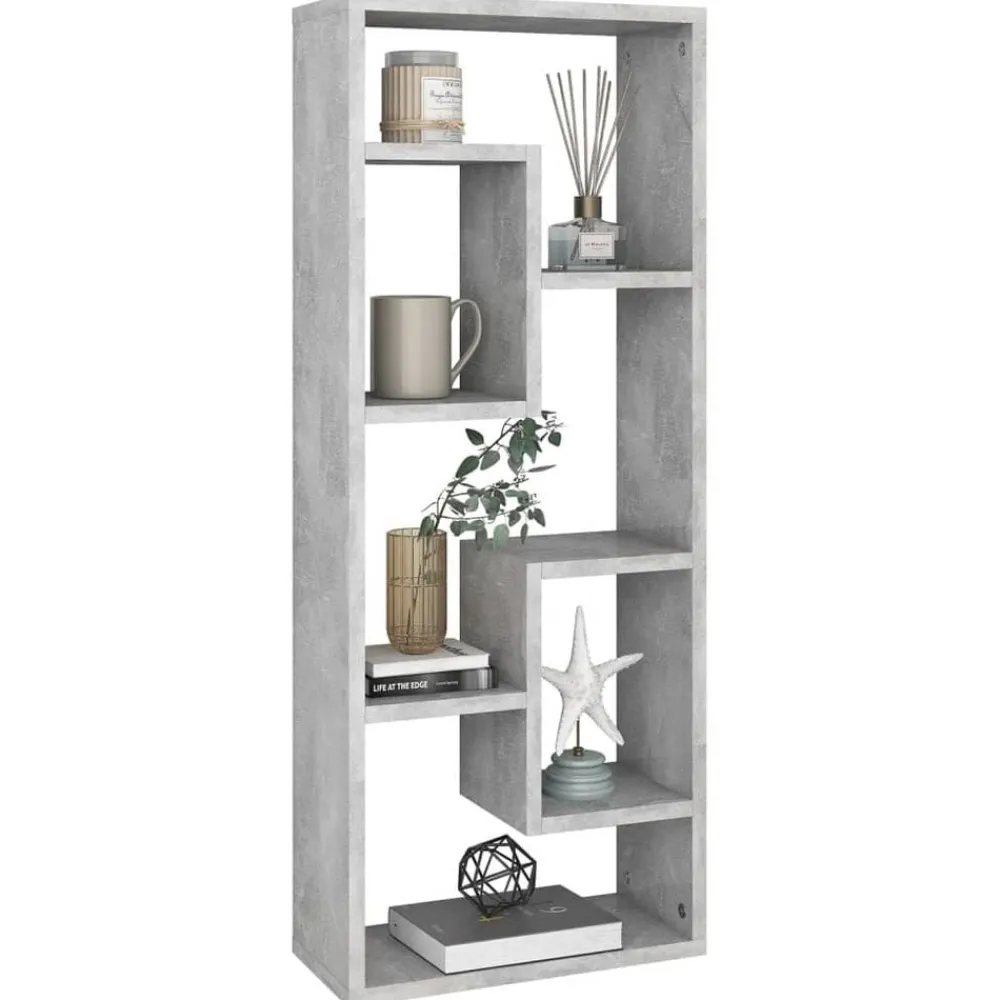 Boekenkasten & Wandplanken*vidaXL Wandschap 36x16x90 cm bewerkt hout Betongrijs