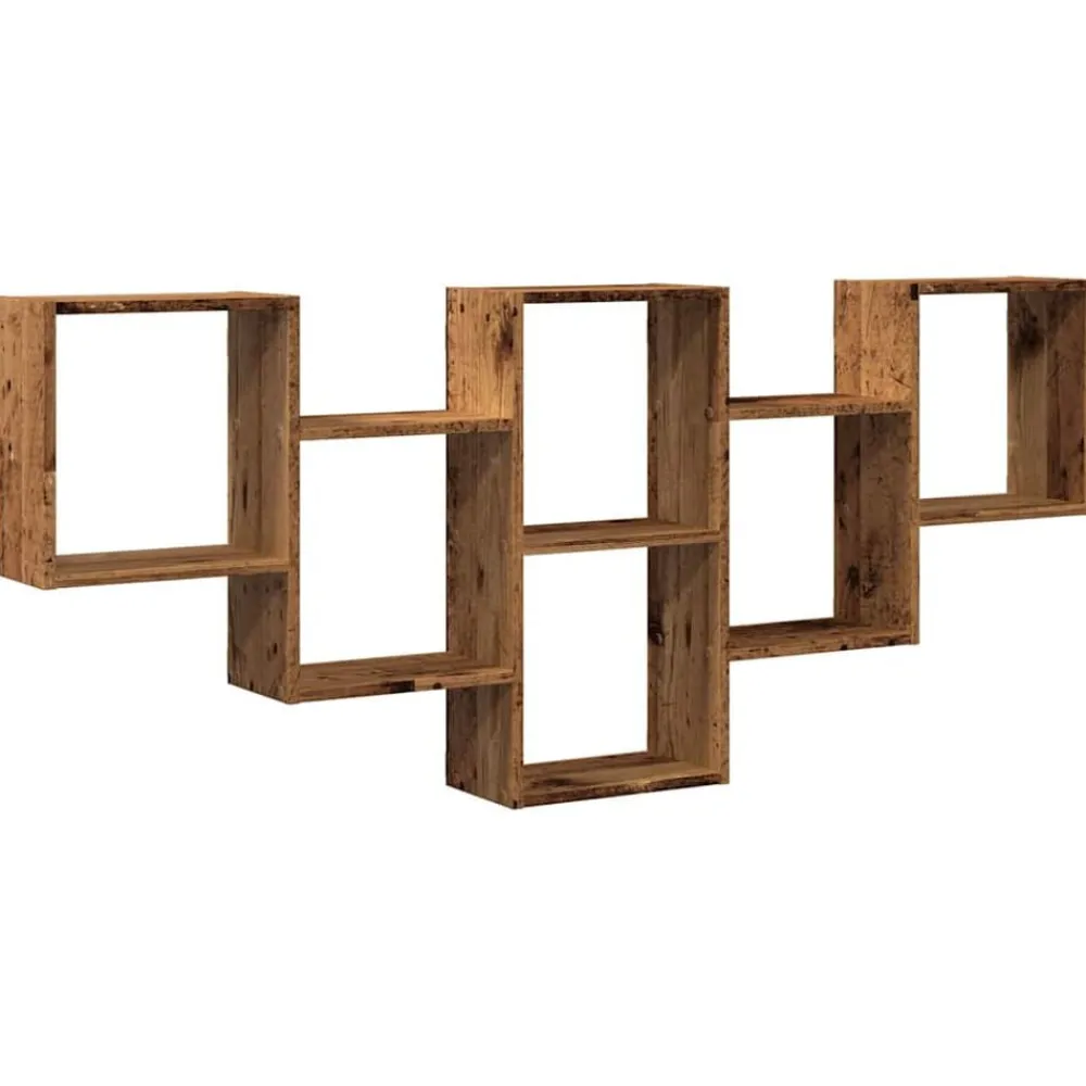 Wandschap 159x18x66 cm bewerkt hout kleurig>vidaXL Discount