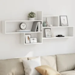 Boekenkasten & Wandplanken*vidaXL Wandschap 167,5x18x68 cm bewerkt hout Wit