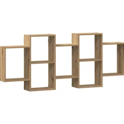 Wandschap 159x18x65 cm bewerkt hout artisanaal kleurig>vidaXL Best