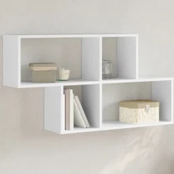 Boekenkasten & Wandplanken*vidaXL Wandschap 100x20x53 cm bewerkt hout Wit