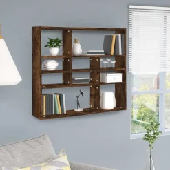 Wandschap 90x16x78 cm bewerkt hout kleurig>vidaXL Hot