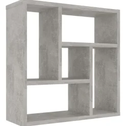 Boekenkasten & Wandplanken*vidaXL Wandschap 45,1x16x45,1 cm bewerkt hout Betongrijs