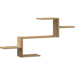 Boekenkasten & Wandplanken*vidaXL Wandschap 104x15x49 cm bewerkt hout artisanaal kleurig Eiken