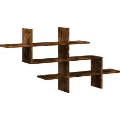 Wandschap 124,5x18x60,5 cm bewerkt hout kleurig>vidaXL Outlet