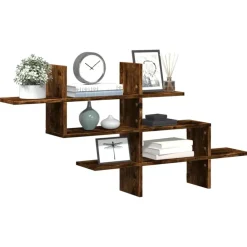 Wandschap 124,5x18x60,5 cm bewerkt hout kleurig>vidaXL Outlet