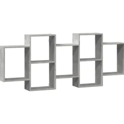 Boekenkasten & Wandplanken*vidaXL Wandschap 159x18x65 cm bewerkt hout Betongrijs