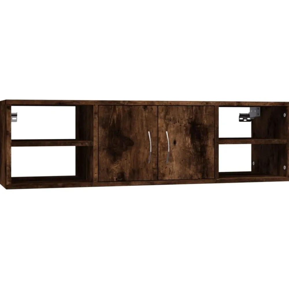 Boekenkasten & Wandplanken*vidaXL Wandschap 102x30x29 cm bewerkt hout kleurig Gerookt eiken