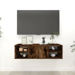 Boekenkasten & Wandplanken*vidaXL Wandschap 102x30x29 cm bewerkt hout kleurig Gerookt eiken
