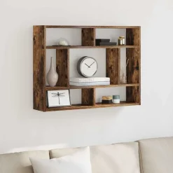 Wandschap 75x16x55 cm bewerkt hout kleurig>vidaXL Clearance