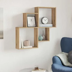 Wandschap 80x15x78,5 cm bewerkt hout><noscript><img width=