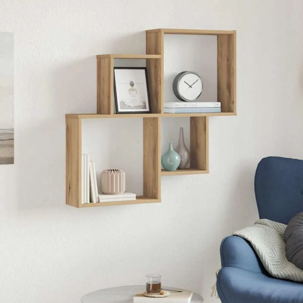 Wandschap 80x15x78,5 cm bewerkt hout>vidaXL Sale