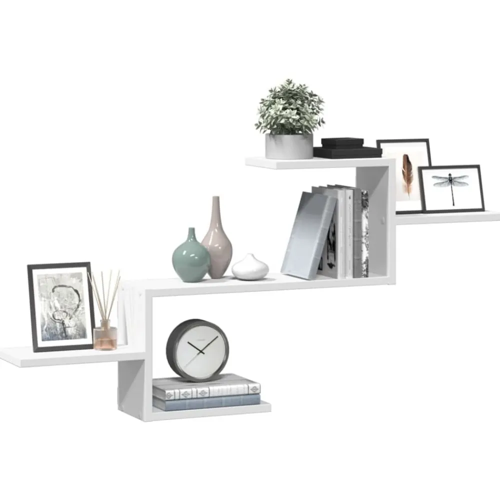 Boekenkasten & Wandplanken*vidaXL Wandschap 104x15x49 cm bewerkt hout Wit