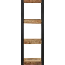 Wandschap 35x35x100 cm massief ruw mangohout>vidaXL New