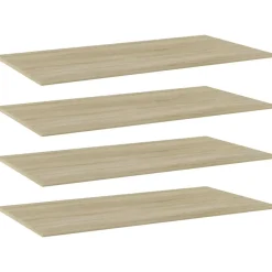 Boekenkasten & Wandplanken*vidaXL Wandschappen 4 st 80x20x1,5 cm spaanplaat kleurig Sonoma eiken