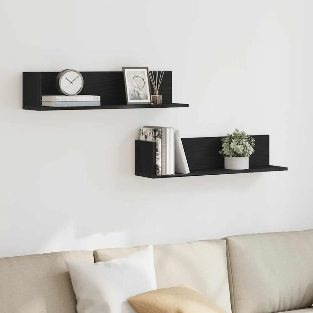 Wandschappen 2 st 75x16,5x16,5 cm bewerkt hout>vidaXL Best