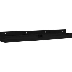 Boekenkasten & Wandplanken*vidaXL Wandschappen 2 st 80x12x9 cm massief grenenhout Zwart