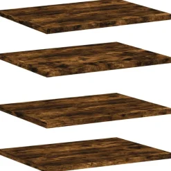 Boekenkasten & Wandplanken*vidaXL Wandschappen 4 st 40x30x1,5 cm bewerkt hout kleur Gerookt eiken