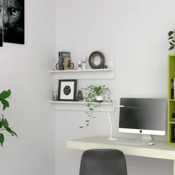 Wandschappen 2 st 80x11,5x18 cm bewerkt hout>vidaXL Online