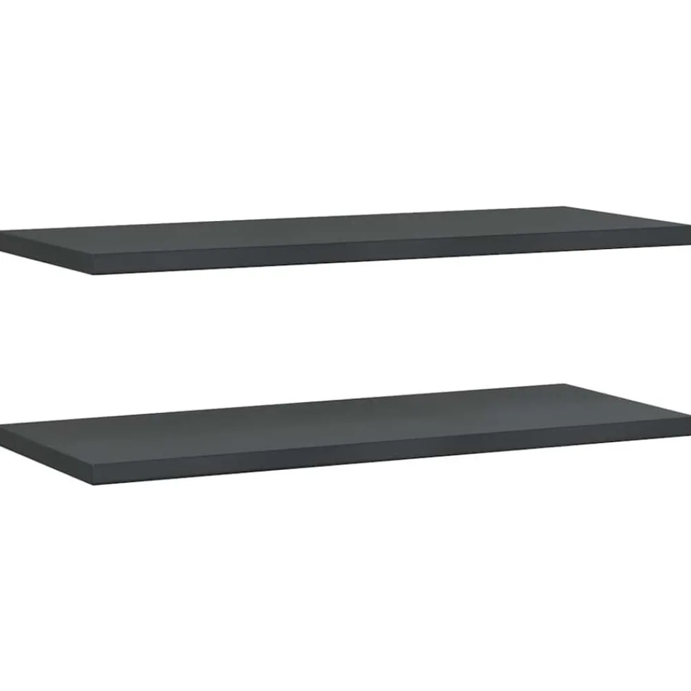 Boekenkasten & Wandplanken*vidaXL Wandschappen 2 st 100x40 cm roestvrijstaal Zwart