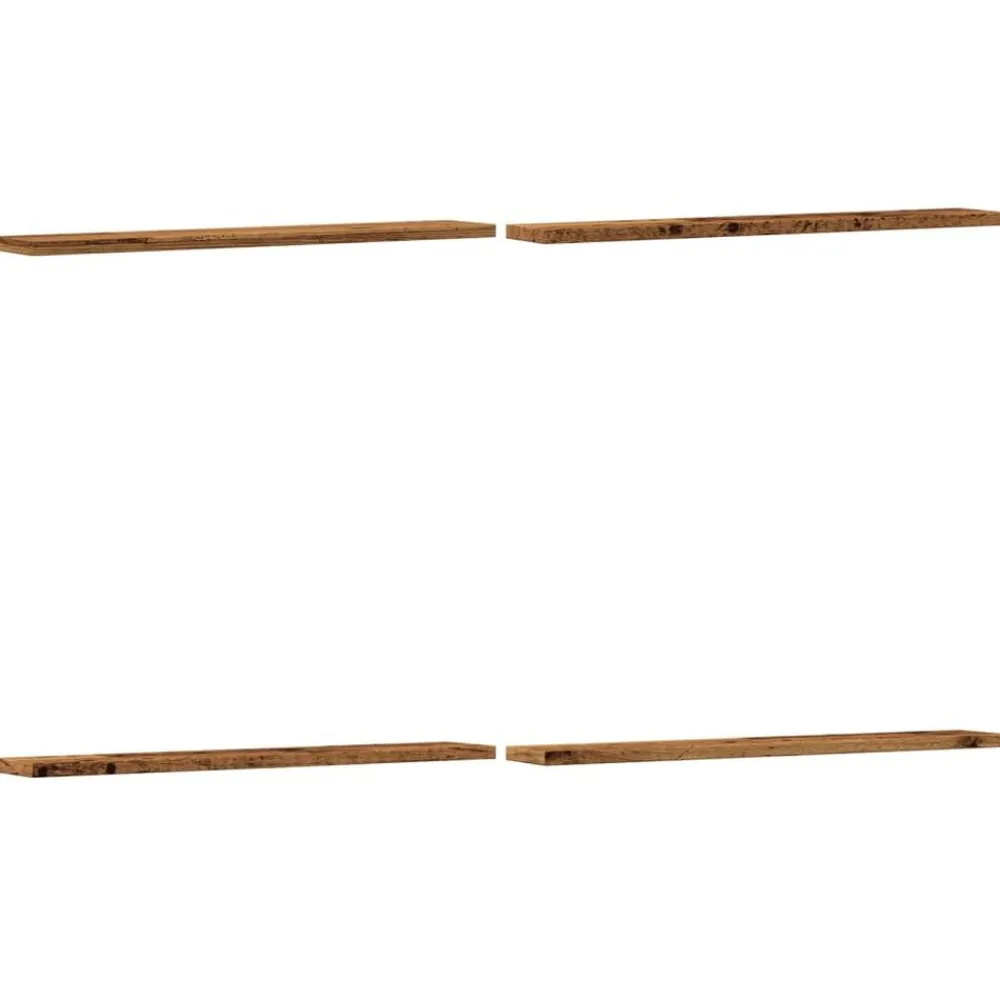 Wandschappen 4 st 60x10x1,5 cm bewerkt hout kleurig>vidaXL Clearance