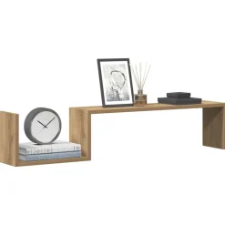 Wandschappen 2 st 100x15x20 cm bewerkt hout artisanaal eiken><noscript><img width=