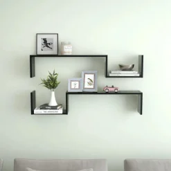 Wandschappen 2 st 100x15x20 cm bewerkt hout>vidaXL