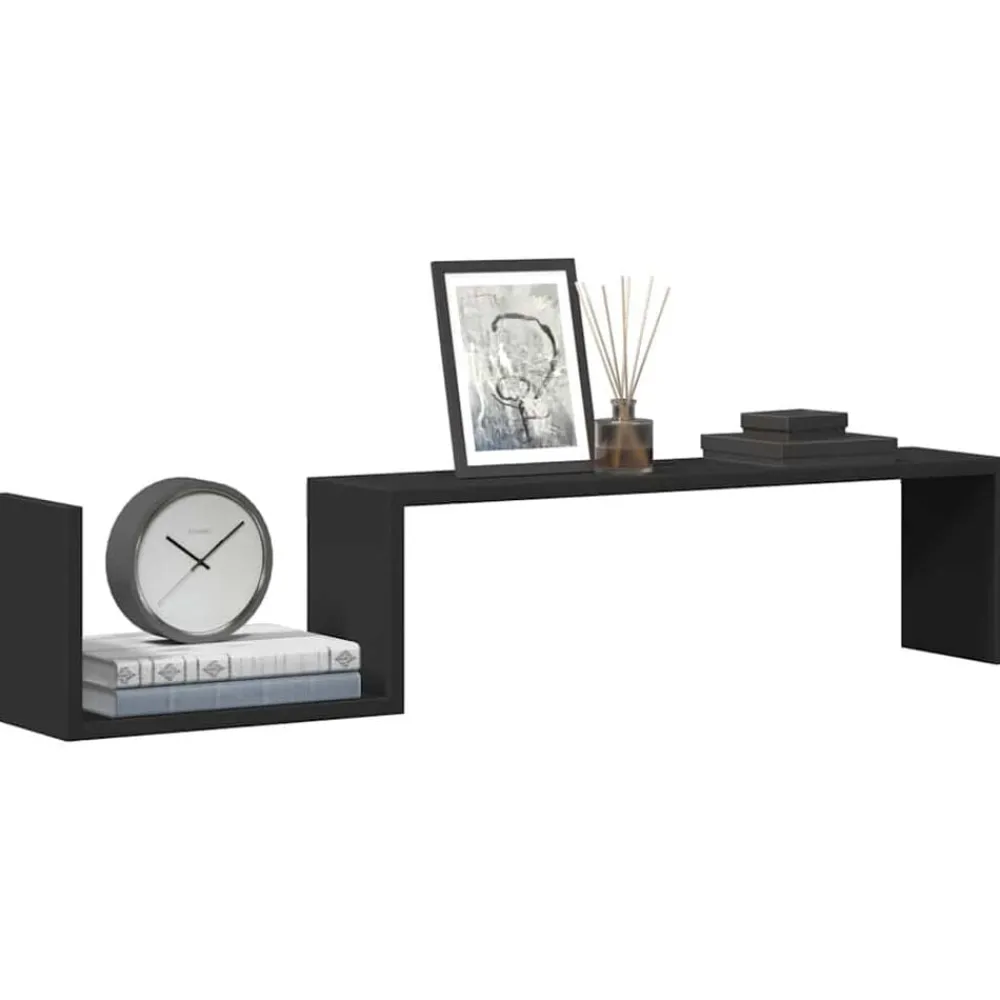 Wandschappen 2 st 100x15x20 cm bewerkt hout>vidaXL