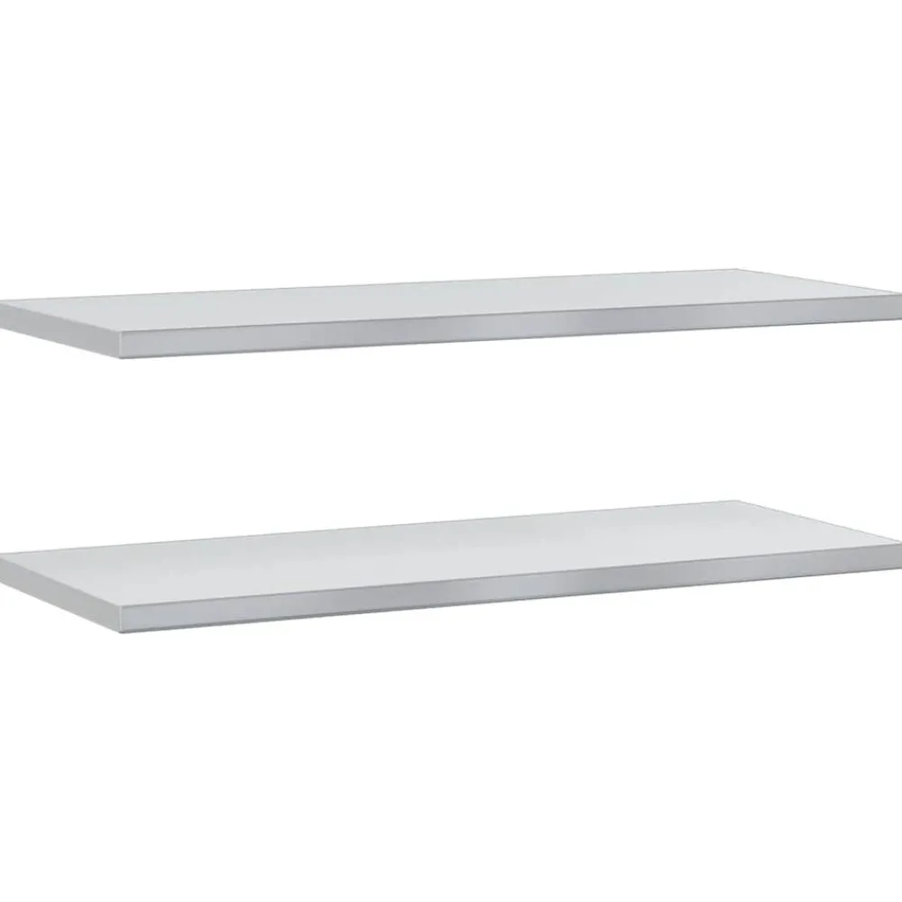 Wandschappen 2 st 100x40 cm roestvrijstaal kleurig>vidaXL Discount