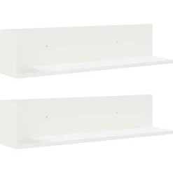 Boekenkasten & Wandplanken*vidaXL Wandschappen 2 st 75x16,5x16,5 cm bewerkt hout Wit