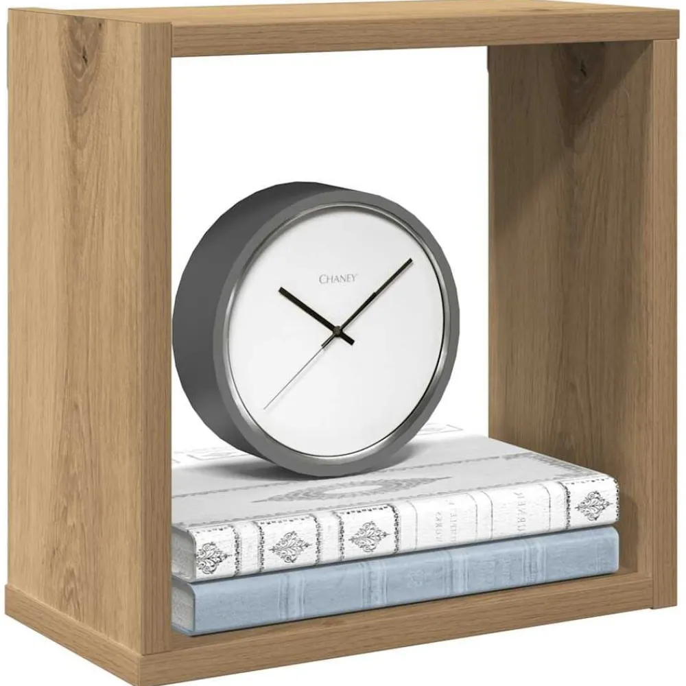 Boekenkasten & Wandplanken*vidaXL Wandschappen kubus 2st 30x15x30cm bewerkt hout artisanaal eiken artisanaal eikenkleurig