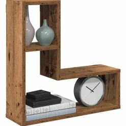 Boekenkasten & Wandplanken*vidaXL Wandschappen kubus 2 st 50x15x50 cm bewerkt hout kleur Oud hout