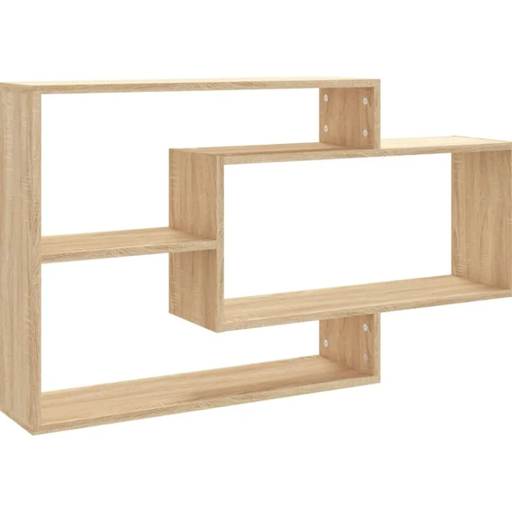 Boekenkasten & Wandplanken*vidaXL Wandschappen 104x20x58,5 cm bewerkt hout kleurig Sonoma eiken