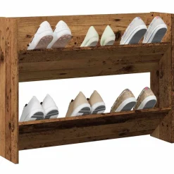 Wandschoenenkast 80x18x60 cm bewerkt hout kleurig>vidaXL Online
