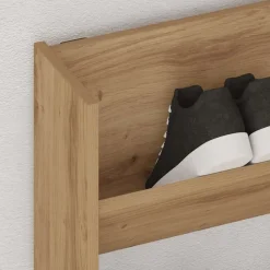 Wandschoenenkast 80x18x60 cm bewerkt hout artisanaal eikenkleur><noscript><img width=