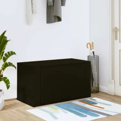 Huishoudelijke Benodigdheden*vidaXL Wandschoenenkast 70x35x38 cm bewerkt hout Zwart